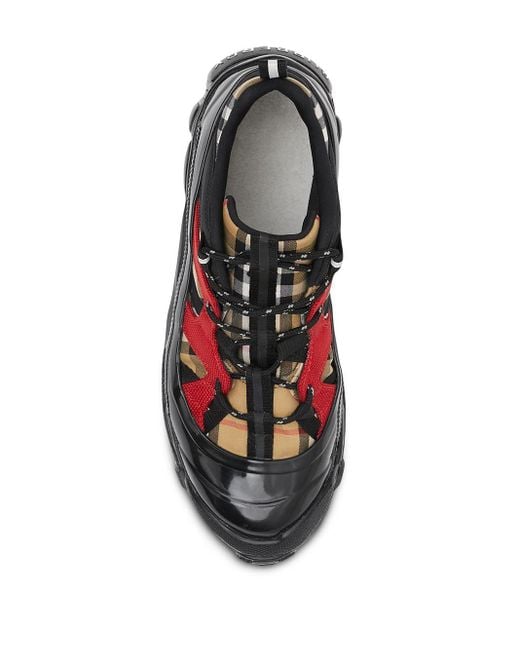 Burberry Black Vintage Check Arthur Sneakers for men