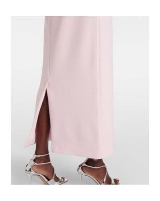 Safiyaa Pink Embroidered Midi Dress