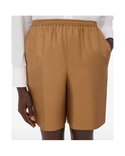 Loulou de Saison Brown Zinia Lds Twill Bermuda Shorts
