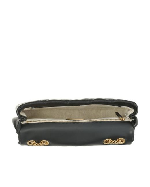 Tory Burch Black Willa Diamond Quilted Shoulder Bag