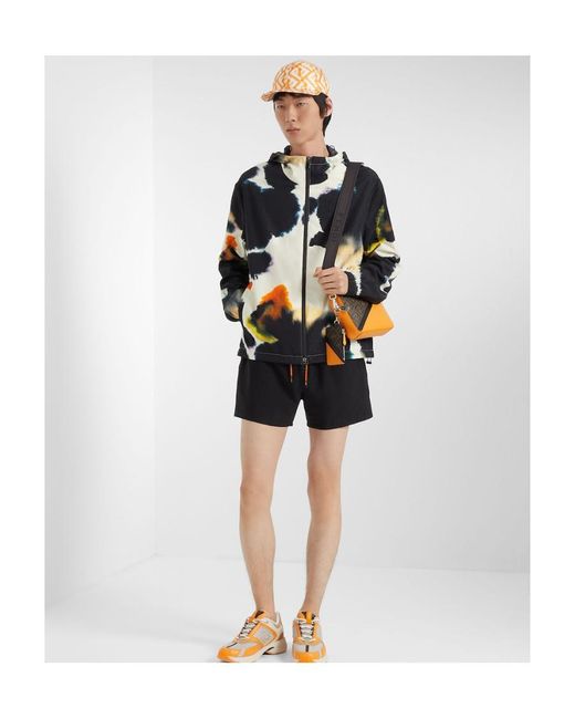 Fendi Black Drawstring Swim Shorts for men
