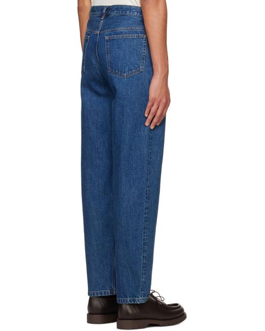 A.P.C. Blue Straight-Leg Slim-Cut Jeans for men