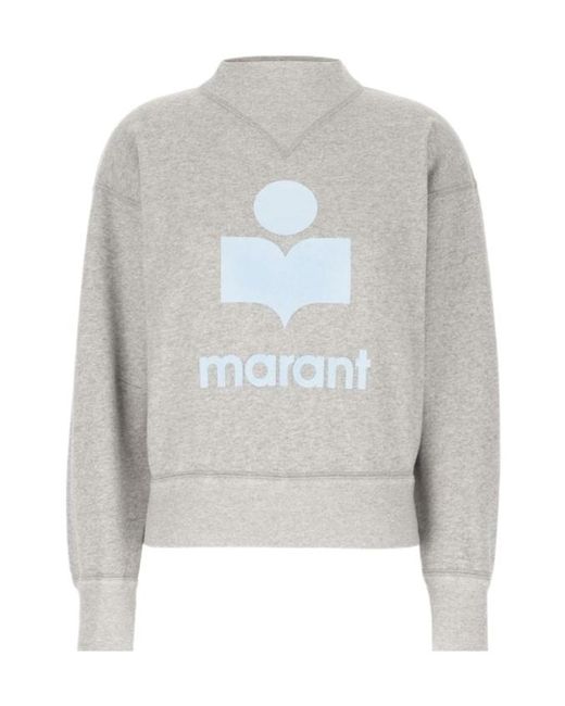 Isabel Marant Gray Isabel Marant Étoile Moby High Neck Logo Sweatshirt