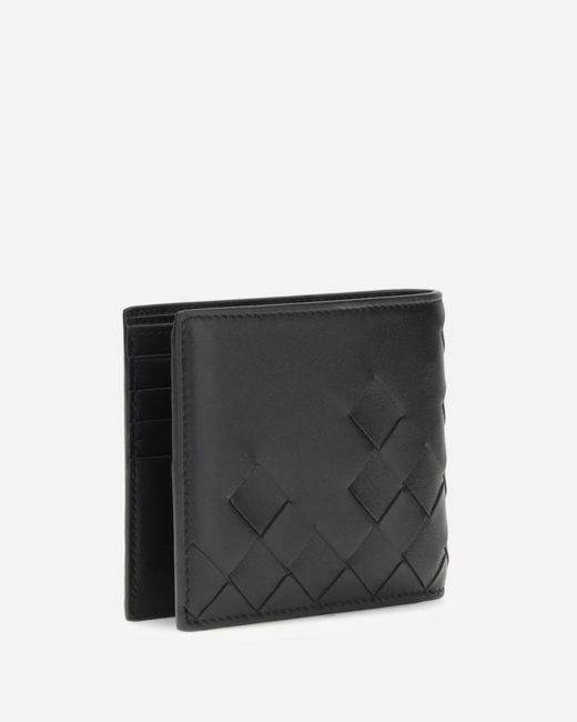 Bottega Veneta Black Intrecciato Bi-Fold Wallet for men
