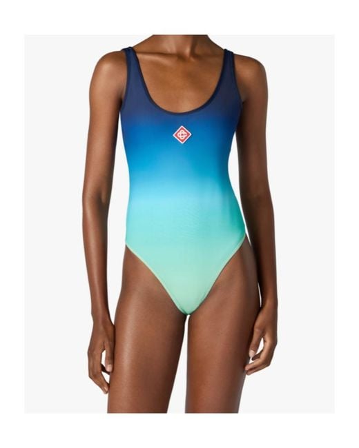 Casablanca Blue Gradient Printed Swimsuit