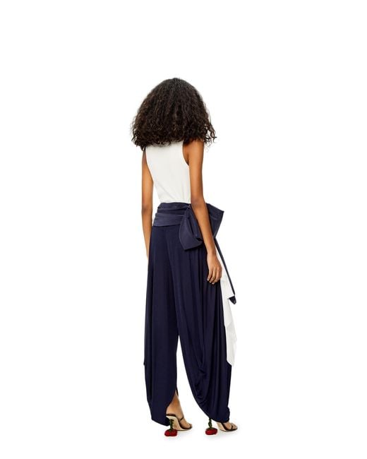 Loewe Blue Peplum Draped Belt