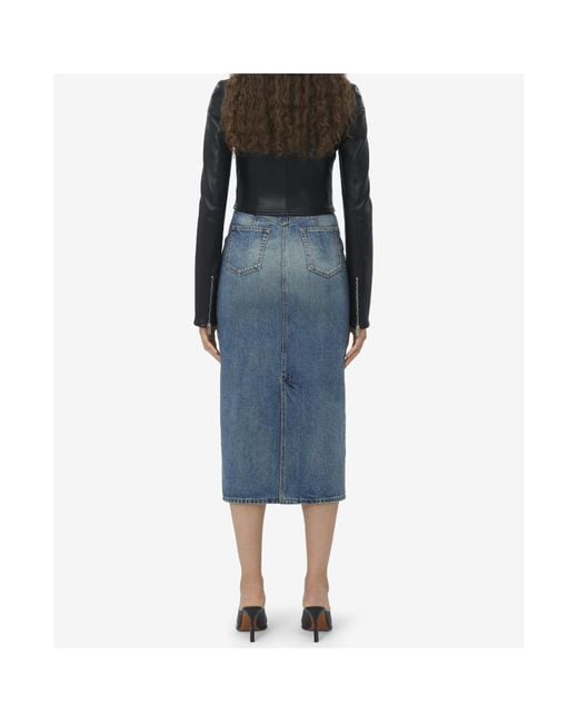 McQueen Black Folded Collar Leather Jacket