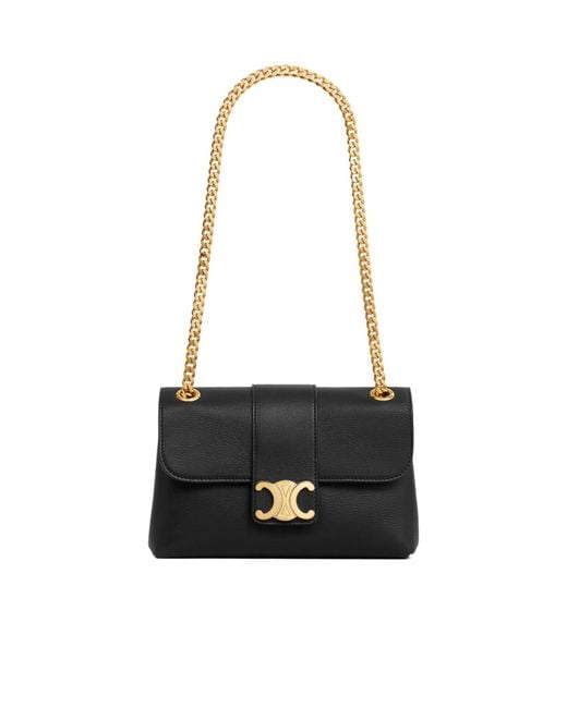 Céline Black Supple Calfskin Teen Victoire Bag