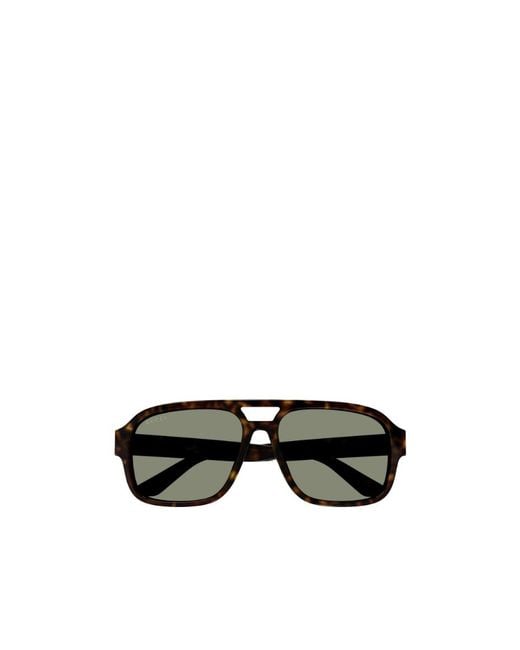Gucci Black Eyewear Aviator Frame Sunglasses for men