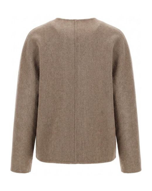 Manzoni 24 Brown Long-Sleeve Button-Up Jacket