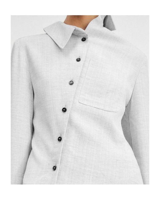 Jacquemus White La Chemise Pablo Asymmetric Shirt