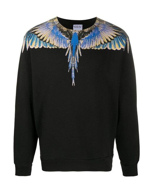 Marcelo Burlon Black Wings Sweatshirt for men
