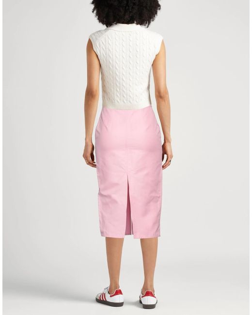 Marni Pink Twill Midi Skirt