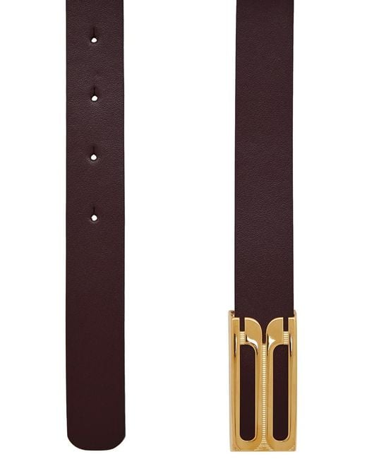Victoria Beckham White Textured Casual Belt