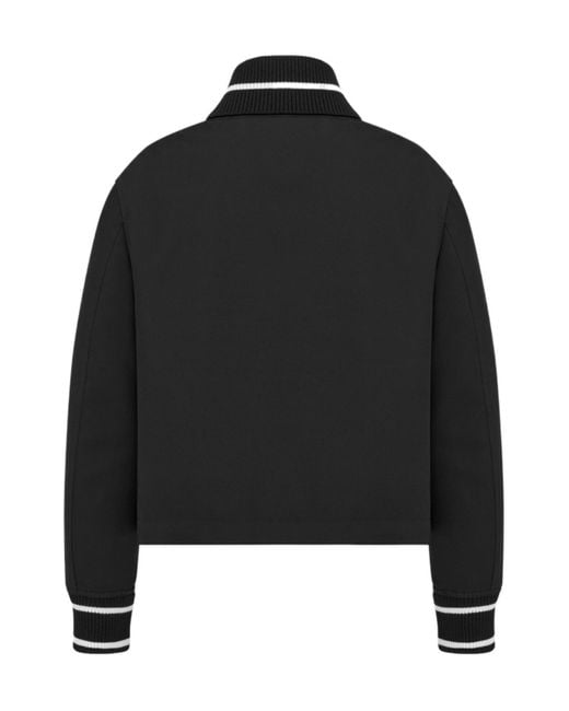 Dior Black Bomber Jacket With Removable Macrocannage Vest