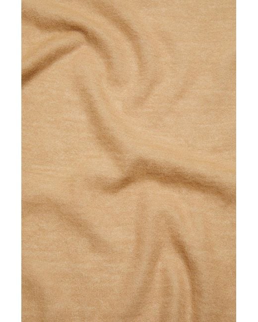 Acne Natural Round Neck Short Sleeve T-Shirt