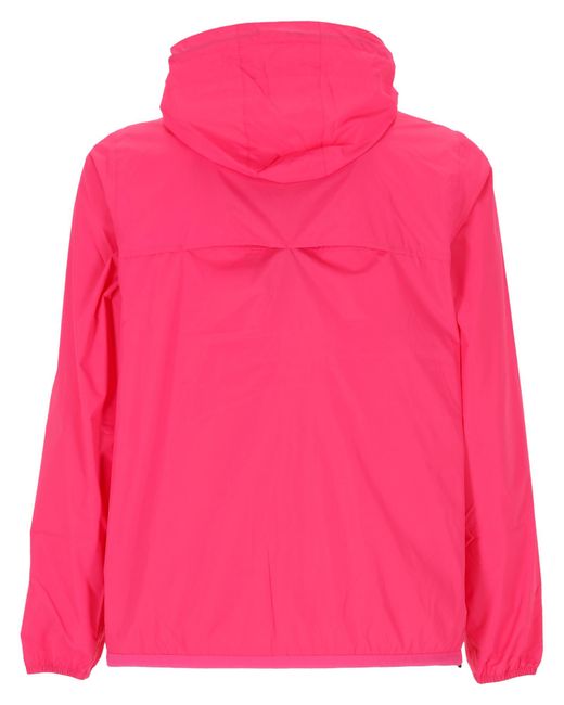K-Way Pink Le Vrai 4.0 Claude Hooded Jacket