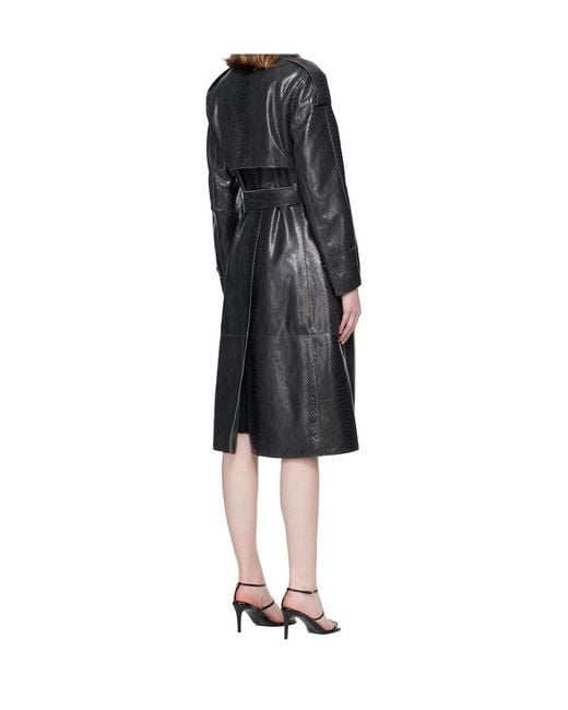 Mackage Black Long-Sleeved Trench Coat