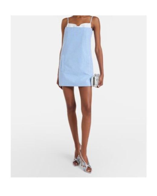 ShuShu/Tong Blue Gingham Cotton Minidress