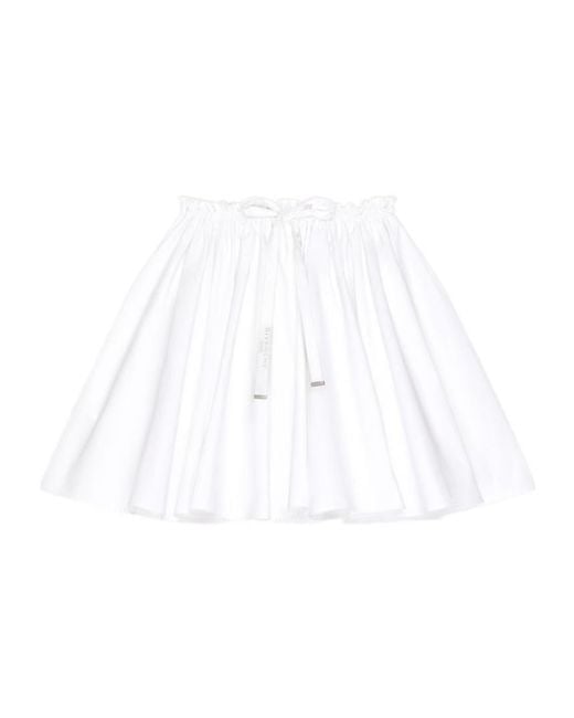 Givenchy White Mini Pleated Skirt