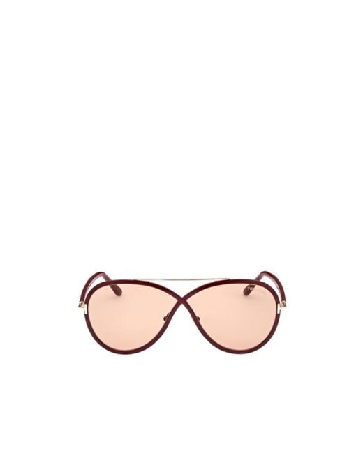 Tom Ford Pink Eyewear Aviator Frame Sunglasses
