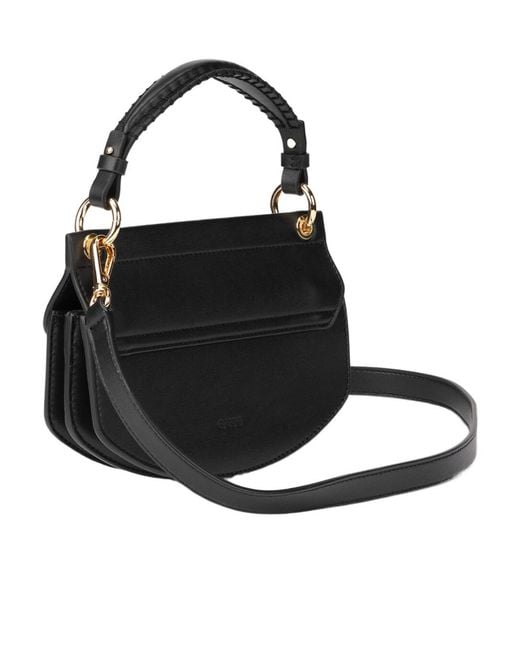Ganni Black Mini Apo-G Tote Bag