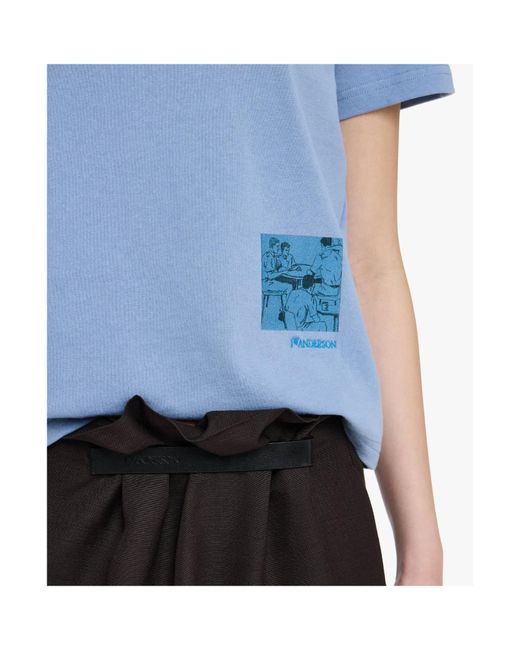 J.W. Anderson Blue Graphic-Print T-Shirt
