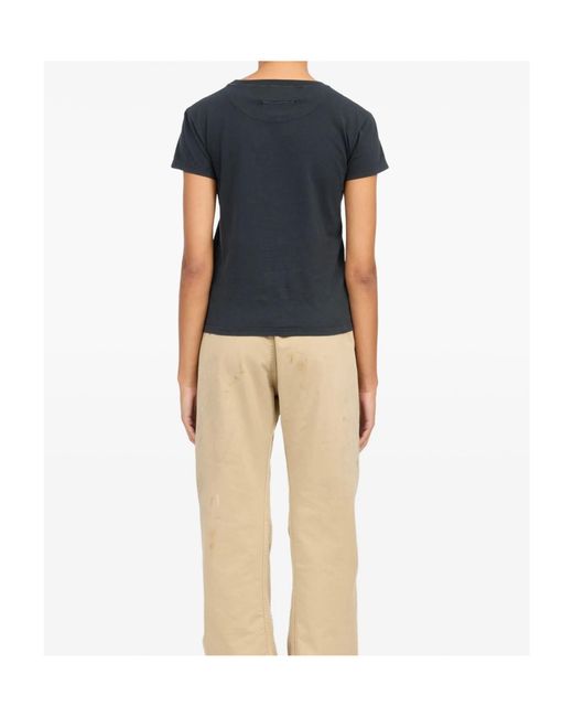 MM6 by Maison Margiela Black Cotton T-Shirt