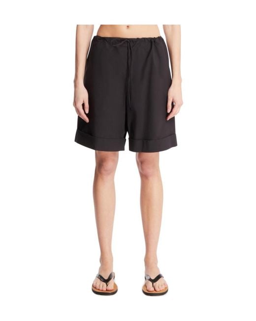 The Row Black Emiliano Shorts