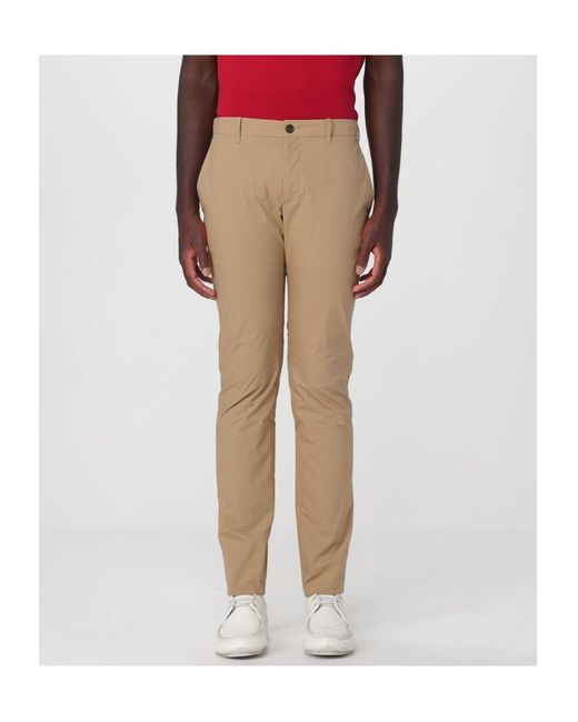 Incotex Natural Teknotela Logo Patch Slim-Fit Pants for men