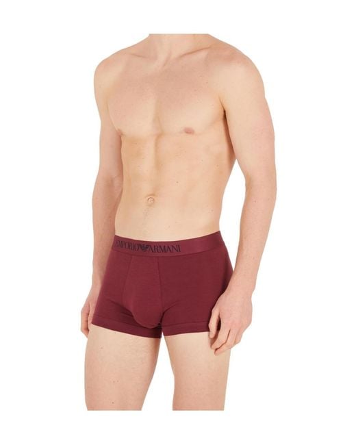 Emporio Armani Purple Elastic Waist Underwear Two-Piece Set for men