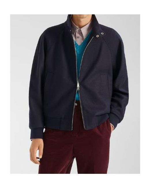 Fendi Blue Cashmere Bomber for men