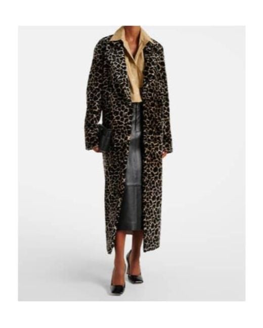 Dodo Bar Or Black Mlp Leopard-Print Shearling Coat