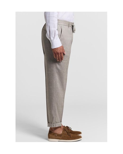 Peserico Gray Drawstring Cuffed Trousers for men