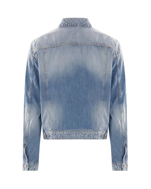 DSquared² Blue Heritage Buttoned Denim Jacket for men