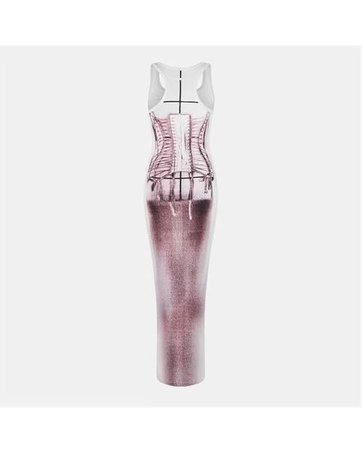 Jean Paul Gaultier Pink Maxi Dress