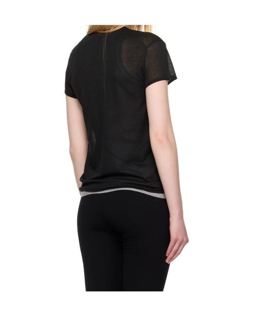 Totême Black Silk T-Shirt