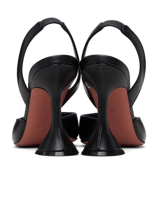 AMINA MUADDI Black Holli 95 Sling Pointed-Toe High-Heeled Sandals