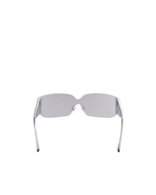 Balenciaga White Eyewear Mono Square Frame Sunglasses for men