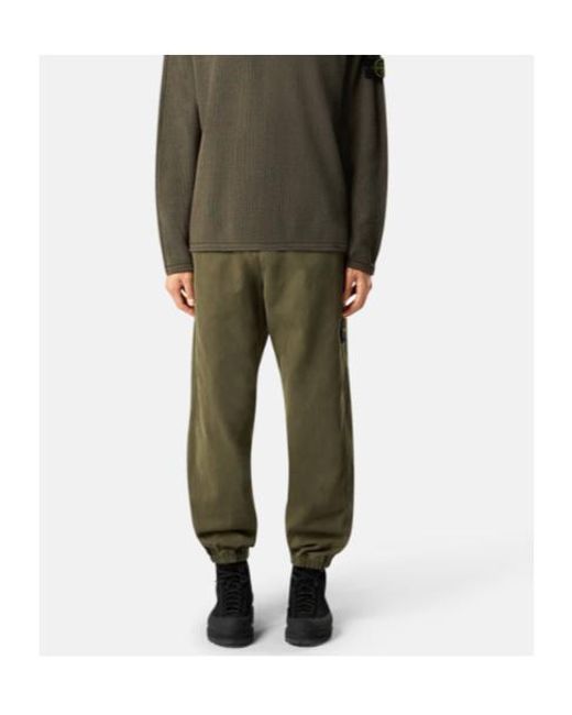 Stone Island Green Jogger Trousers for men