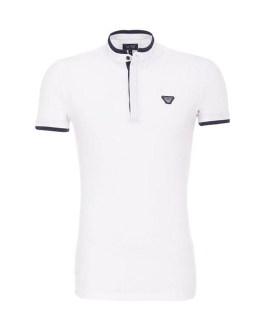 Armani Jeans White Logo Details T-Shirt for men
