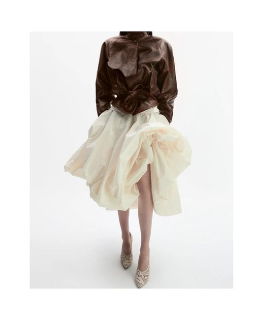 Magda Butrym Brown Belted Leather Jacket