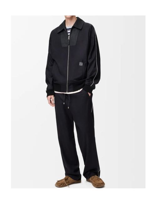 Loewe Blue Wool-Blend Track Jacket for men