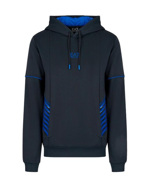 EA7 Blue Logo Pattern Sweater for men