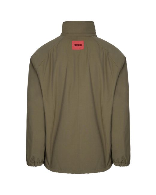 Boss Green Hugo Logo Printed Funnel Neck Jacket for men