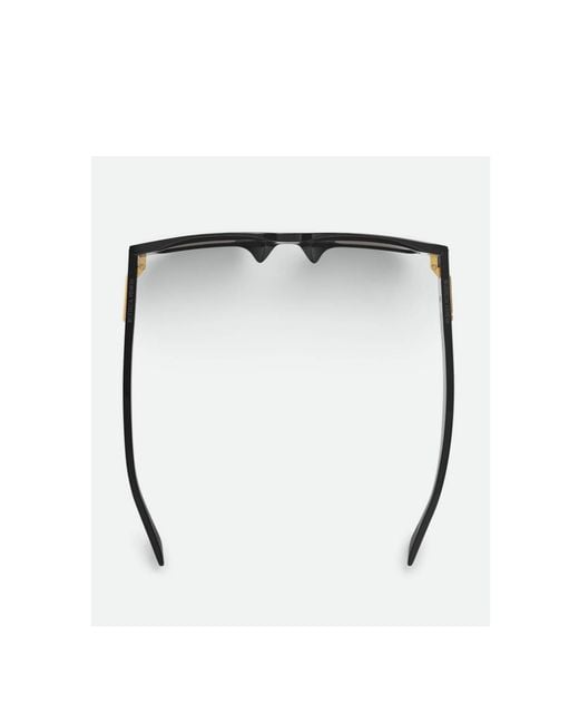 Bottega Veneta Black Ultrathin Squared Sunglasses for men