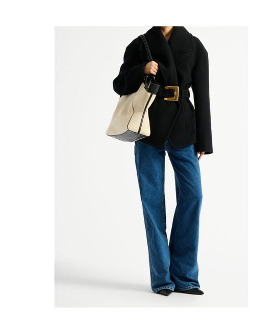 Balmain Black Belted Buckle Blazer
