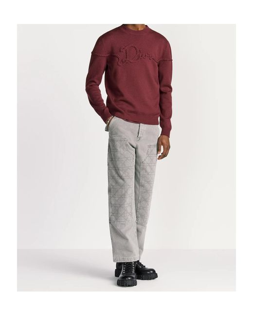 Dior Purple Ribbon Sweater for men