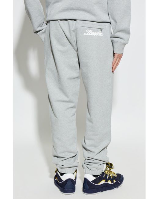 Lanvin Gray Ribbon Jogging Pants for men