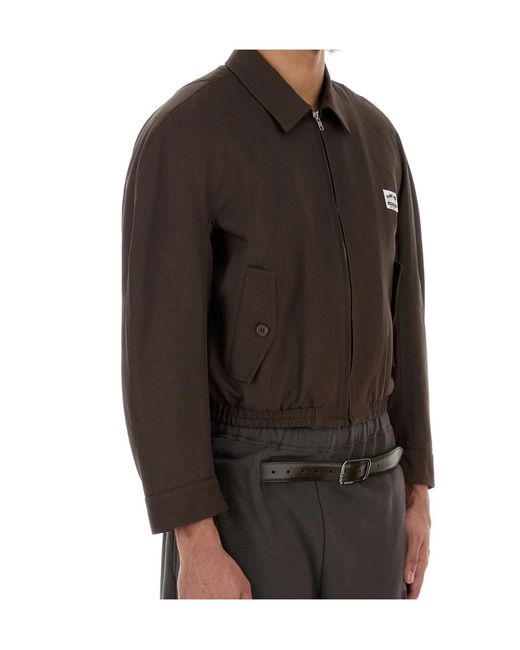 Magliano Brown Work Zip Jacket for men
